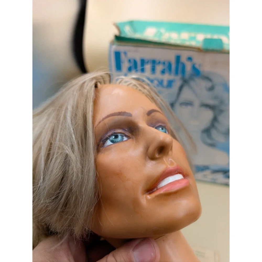Farrah's Glamour Center 1977 Mego Beauty Head W Box No Accessories Vintage